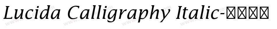 Lucida Calligraphy Italic字体转换